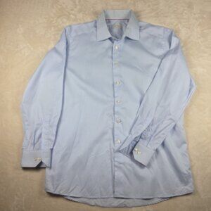 ETON Contemporary Fit Dress Shirt Blue Check 43/17 Luxury Cotton